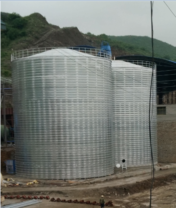 陈场镇粮食钢板仓的安装全过程不用热焊接